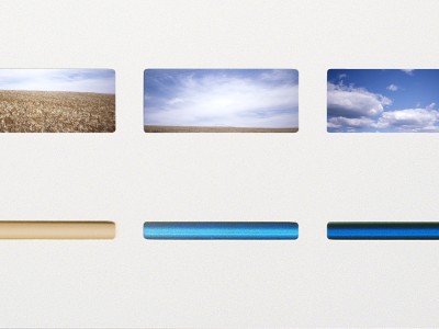 lightboxes - 7 hues, scales of green, 2005